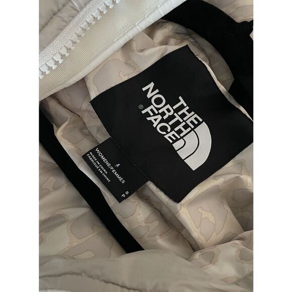 Womens The North Face Nuptse Belt Mid 700-Down Insulated Hooded Jacket White S - Picture 4 of 8